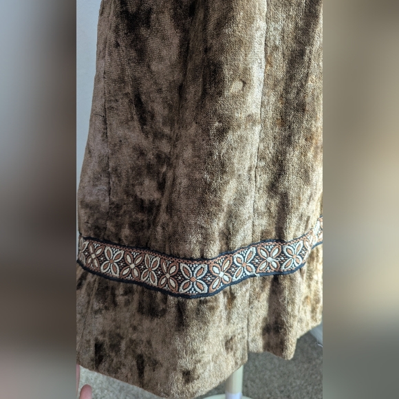 Vintage 1950's Crushed Velvet Ribbon Detail Coat - Picture 16 of 16